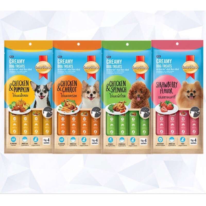 [1 THANH] SÚP THƯỞNG CHO CHÓ SMARTHEART CREAMY DOG TREATS 15G (DẠNG THANH)