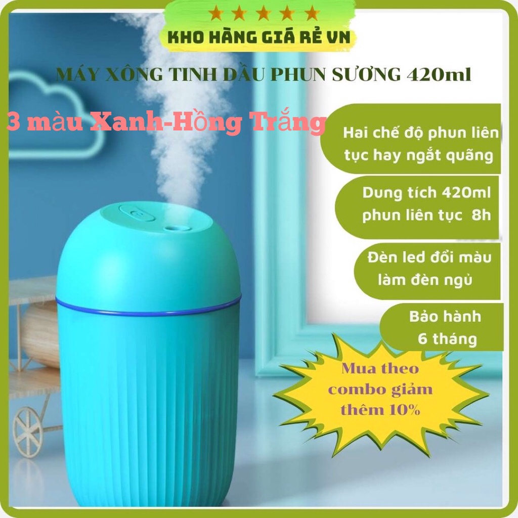 Máy Khuyết Tán Tinh Dâu Cỡ To 330ml Mini Phun Sương Toả Hương Thơm Nhà Cửa Và Xe Hơi