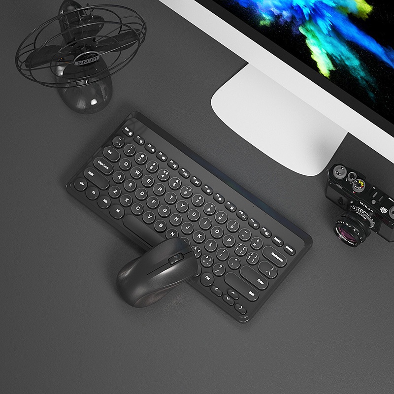 Bộ Bàn Phím Và Chuột Không Dây Usb Di Động Tiện Dụng