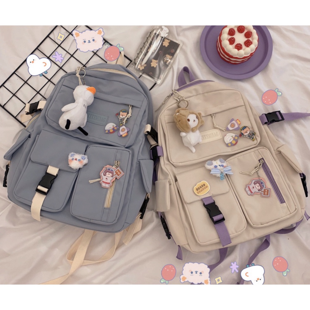 Balo cặp ulzzang basic nữ thời trang đi học đi chơi du lịch giá rẻ đựng vừa laptop canvas KÉO VIỀN | steven