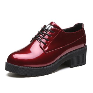 Giày Oxford Nữ Da Bóng Cao Cấp  993483 (Đỏ)
