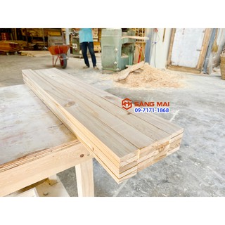 Thanh gỗ thông dày 1cm x 4cm x dài 50cm + láng mịn 4 mặt