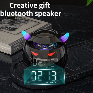 Loa Bluetooth để bàn phát nhạc âm trầm kiêm đồng hồ báo thức không dây