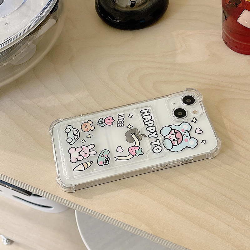 Ốp lưng iphone Ốp điện thoại mềm gắn ngăn đựng thẻ chống rơi cho iphone 13 11ProMax/XR/xmax XS 13promax 7p/8p/13 Dinuo case