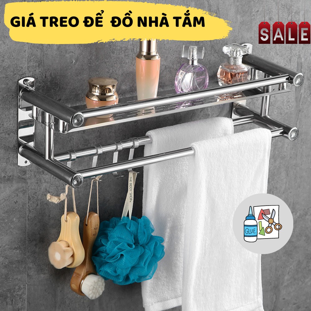 GIÁ treo khăn nhà tắm ,kệ nhà tắm inox không gỉ chắc chắn tiện lợi TIME HOME