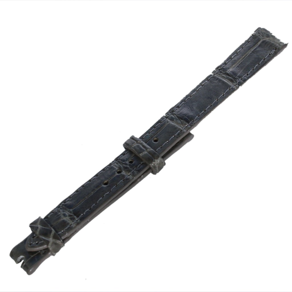 Dây đồng hồ Huy Hoàng da cá sấu màu xám - HP8290