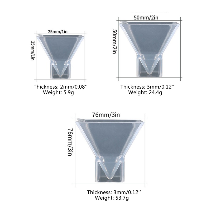 Khuôn Silicone Trong Suốt Dùng Làm Đồ Trang Sức Resin Epoxy Diy
