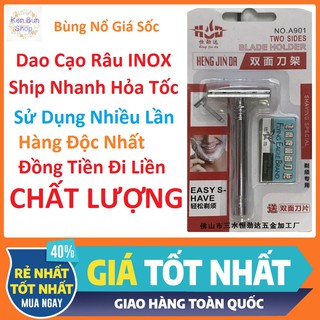 Dao cạo râu cổ điển inox [ hàng nội địa chất lượng cao ][ có video và ảnh thật sản phẩm ]