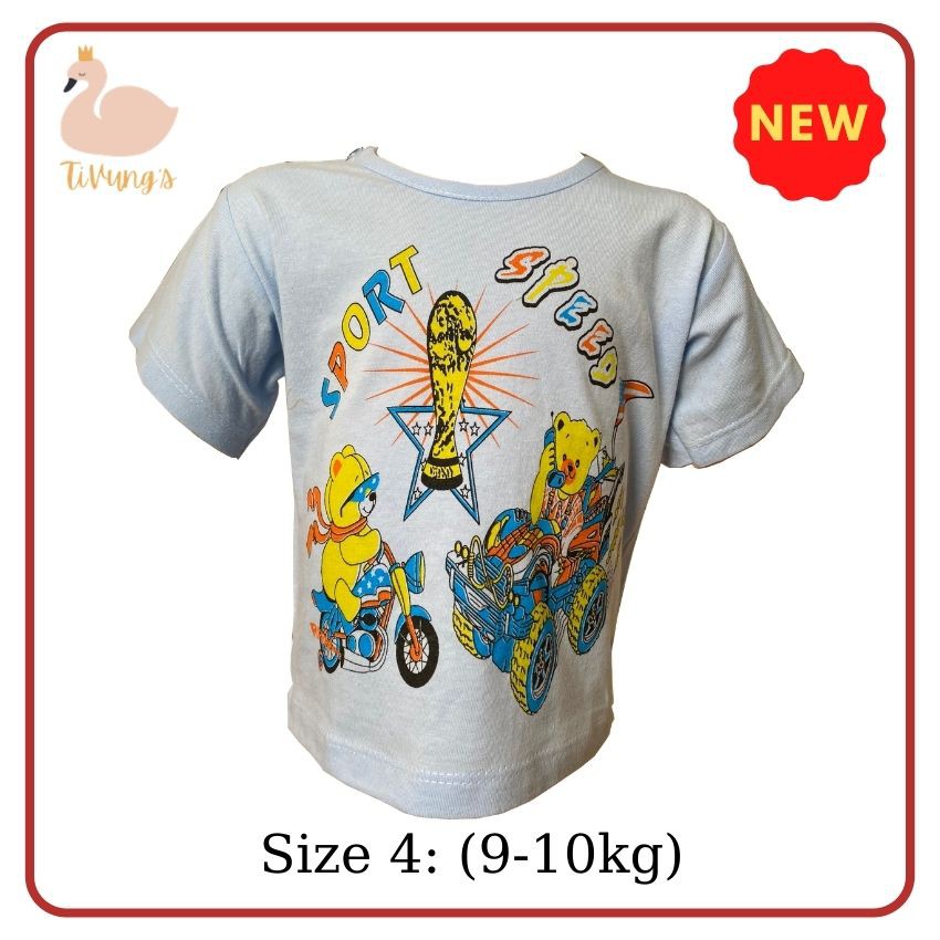 Áo trẻ em mẫu họa tiết hoạt hình, thun cotton 100% mát mẻ phù hợp các bé trai và gái - Shop TiVung chuyên quần áo trẻ em