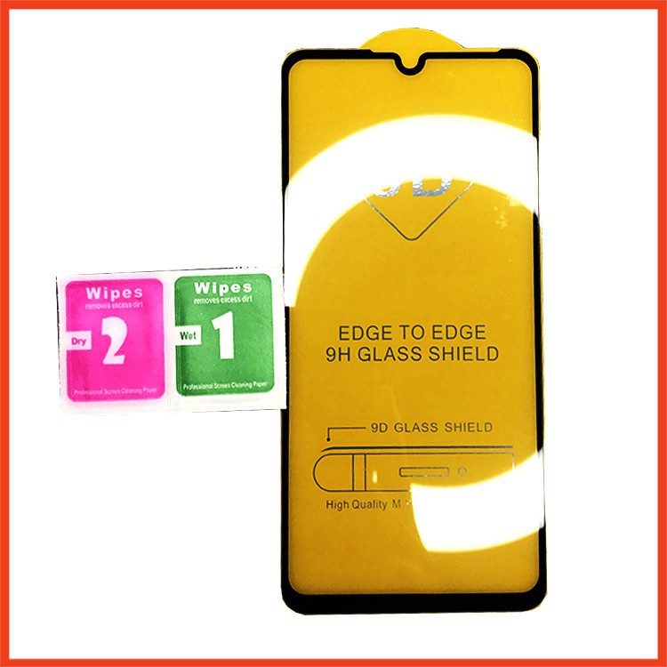 Kính cường lực Huawei P30 Lite , Kính cường lực full màn hình, Ảnh thực shop tự chụp, tặng kèm bộ giấy lau kính