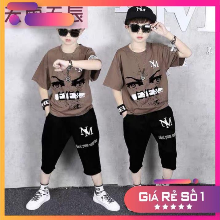 XẢ Bộ đồ bé trai ⚡️ 𝐅𝐑𝐄𝐄 𝐒𝐇𝐈𝐏 ⚡️ Set đồ mùa hè bé trai, chất liệu cotton, co dãn, thấm mồ hôi hiệu quả