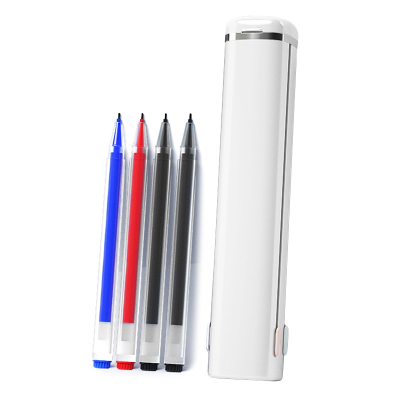 Bộ Hộp Bút Gel 4 Ngăn Đa Năng Có Khóa Từ Tính Tiện Dụng Cho Học Sinh