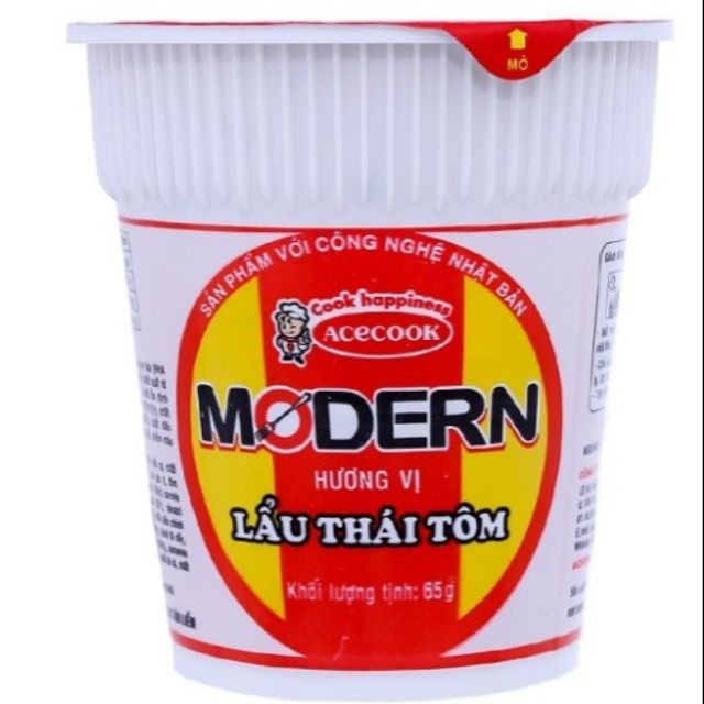 Mì tôm Modern cốc - Lẩu thái tôm - Acecook 67g