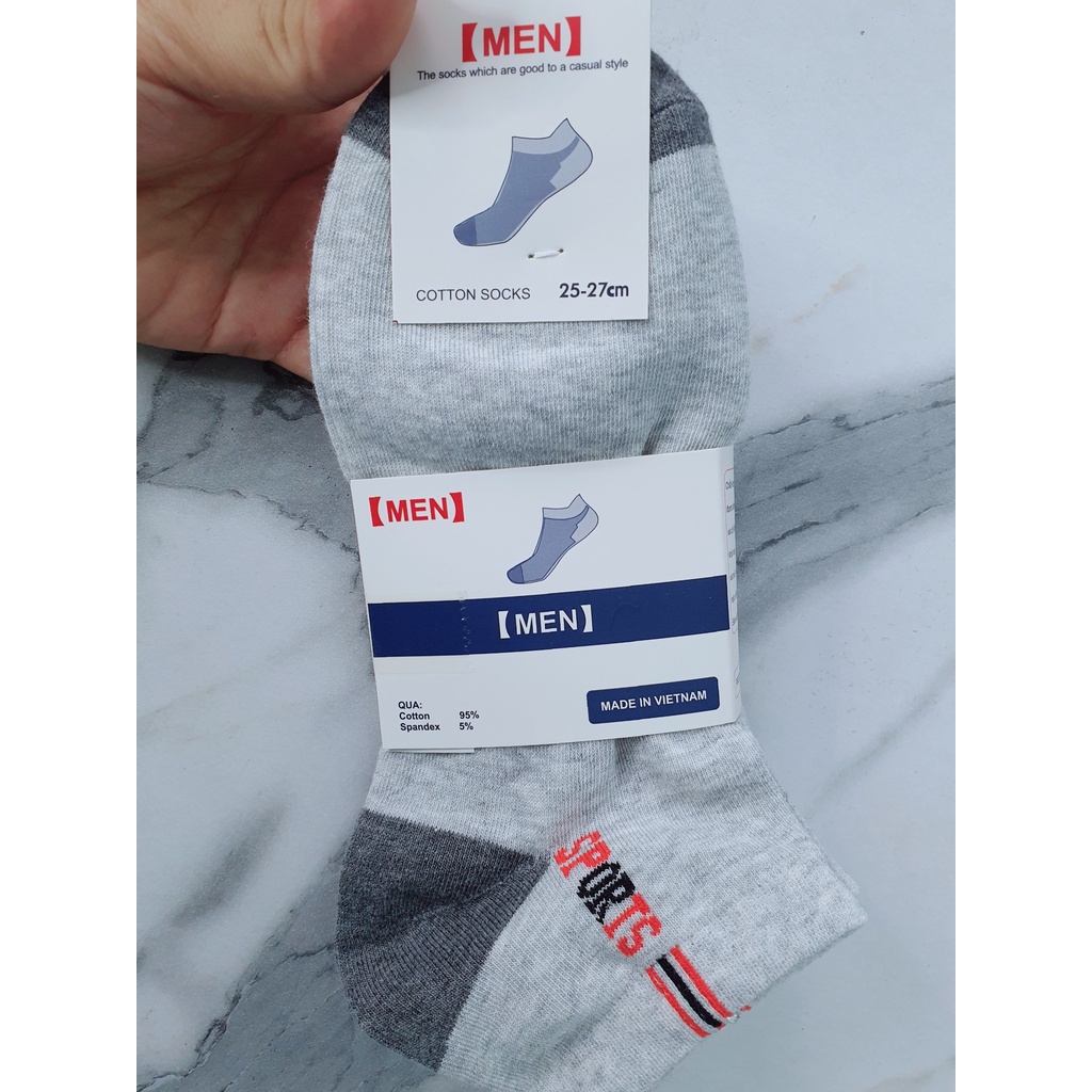 Tất ngắn kháng khuẩn,Tất chân chống mùi hôi, cotton thoáng mát cotton