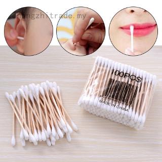 Tăm bông y tế khử trùng thân gỗ dùng vệ sinh tai/ trang điểm 