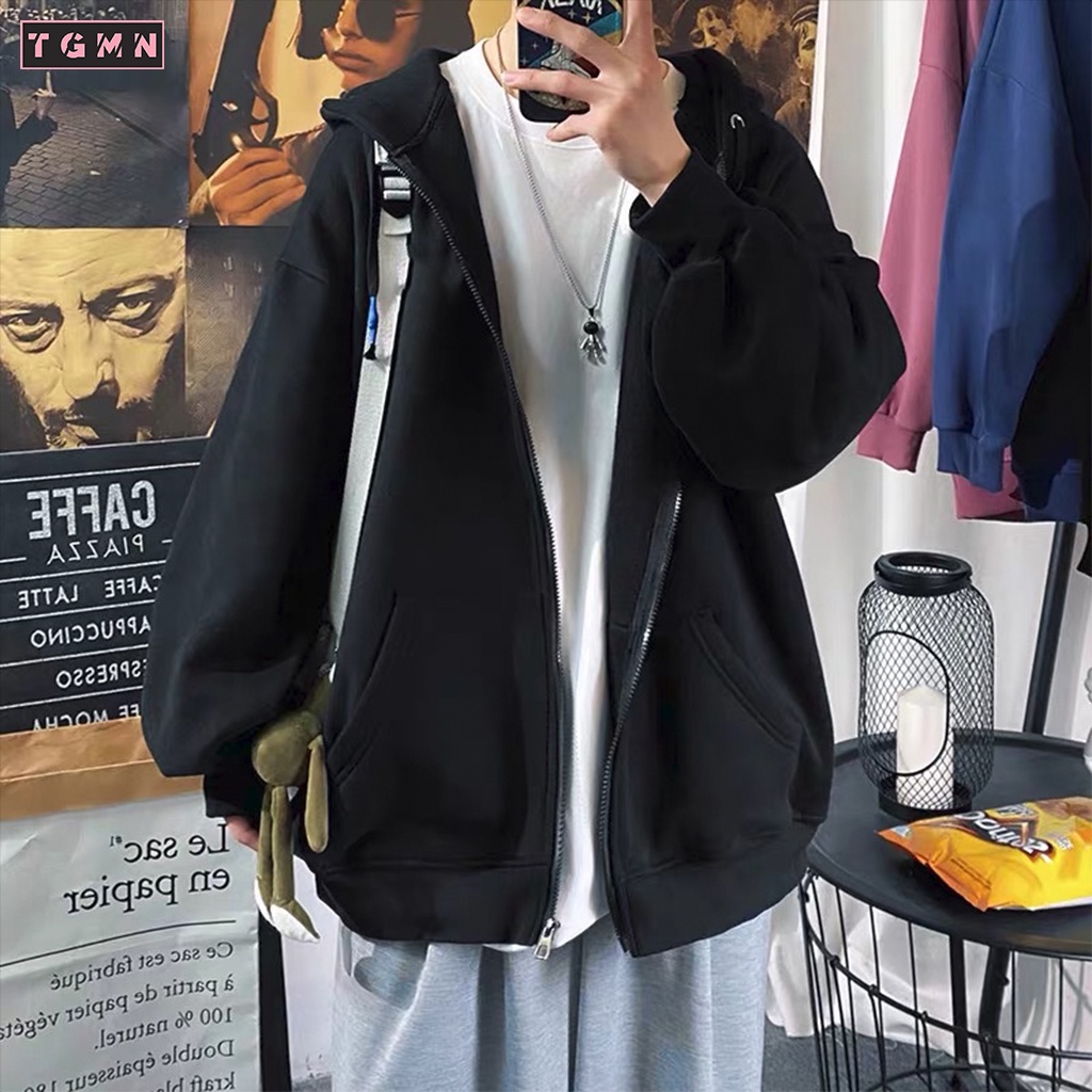 [Ảnh Thật] Áo KHOÁC HOODIE ZIP Dây Kéo Ulzzang Unisex 6 Màu TGMN