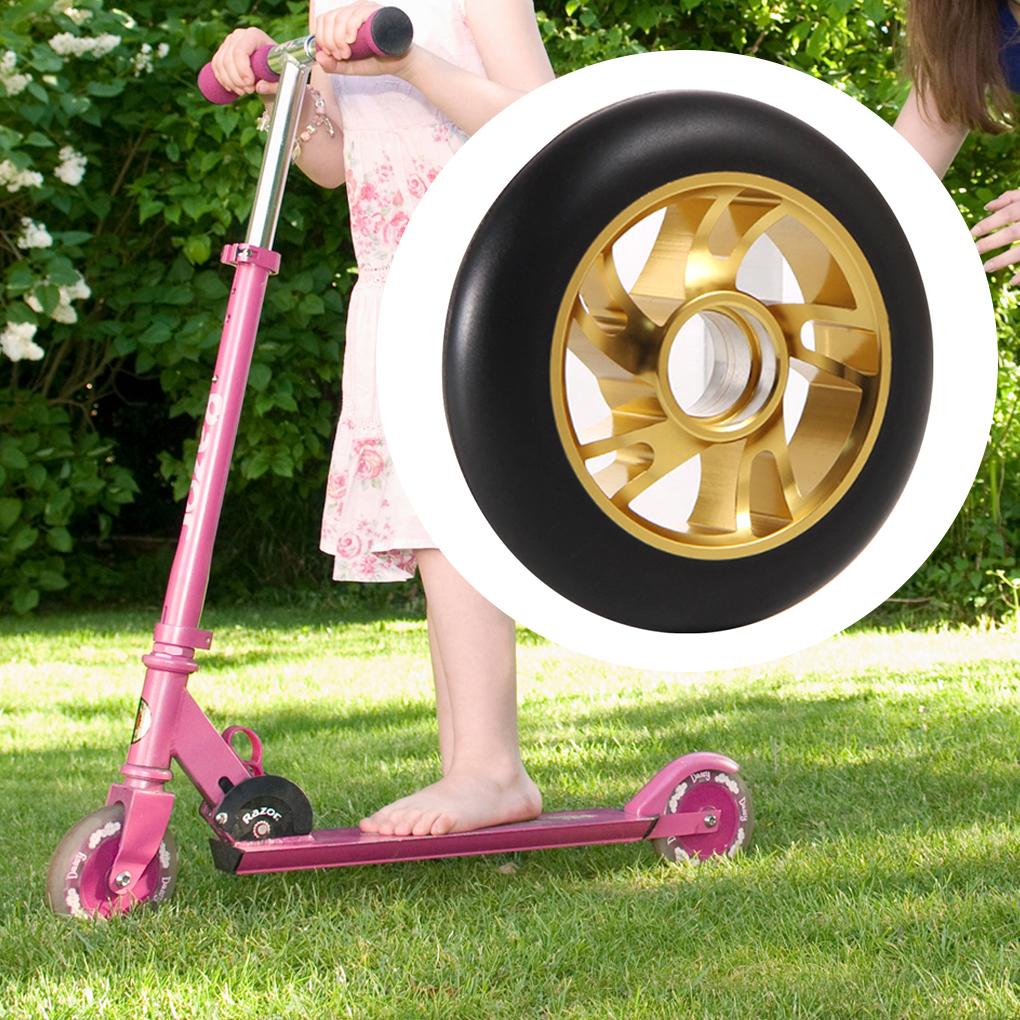 Bộ 2 Bánh Xe 100mm PU 5 Căm Thay Thế Cho Ván Trượt