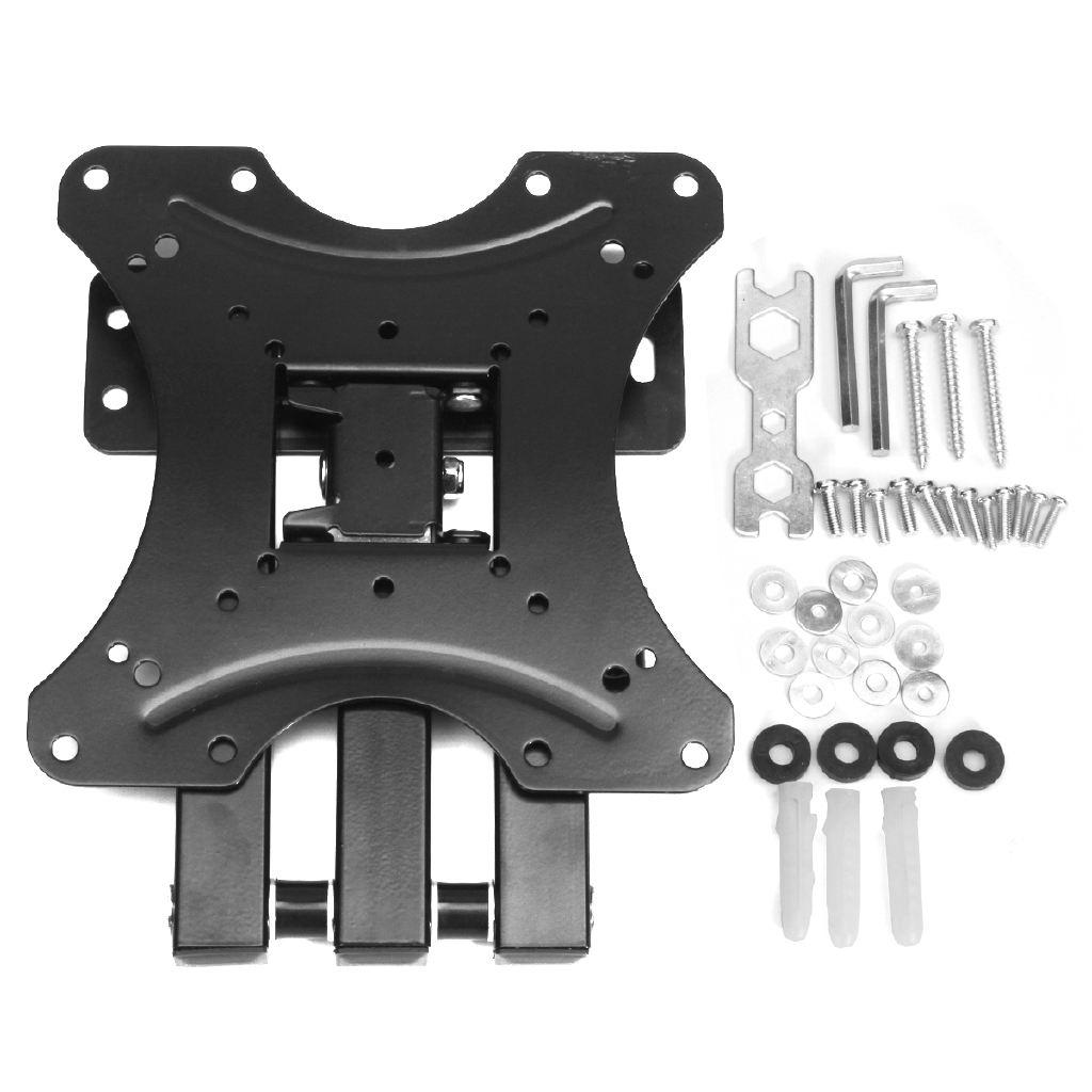 17-55 Inch Retractable 180 Degree Dual Arm Full Motion TV Wall Mount Tilt Swivels Monitor Stand Plasma Bracket | BigBuy360 - bigbuy360.vn