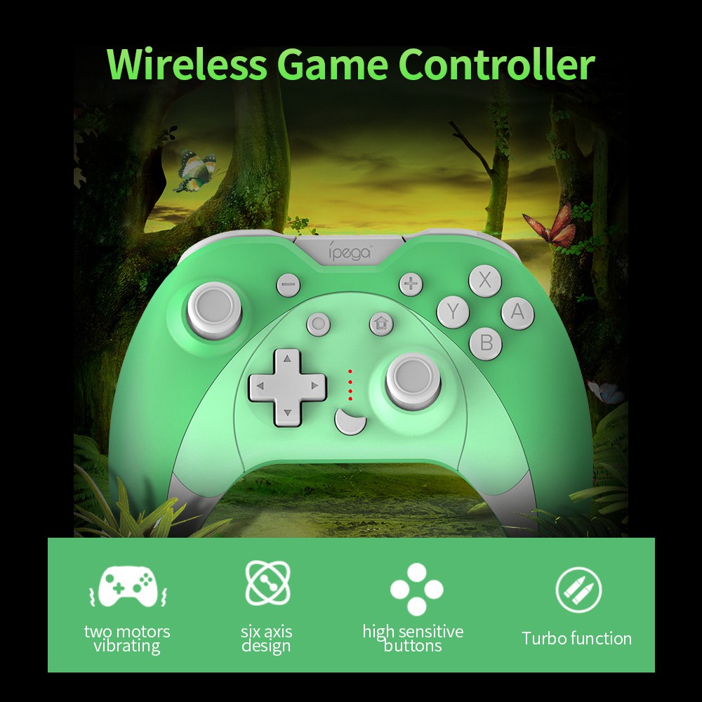 IPEGA PG-SW023 Bluetooth Game Controller Wireless Vibrating Six Axis Gamepad Replacement for N-S Console/P3/Android/PC(Win7/8/10)