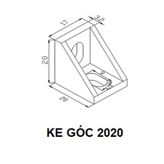 Ke Góc Nhôm Định Hình 2020 Đen