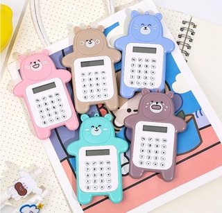 Máy Tính Mini Cầm Tay Hình Gấu Dễ Thương