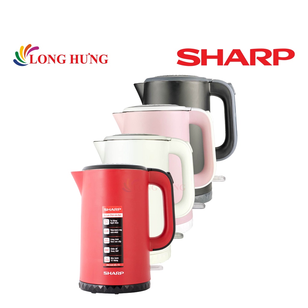 Bình đun siêu tốc Sharp 1.7 lít EKJ-17EVPS - Hàng chính hãng