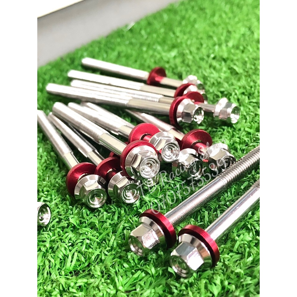 Long đền nhôm 6li trơn 3 màu gắn lốc máy cho mọi dòng xe