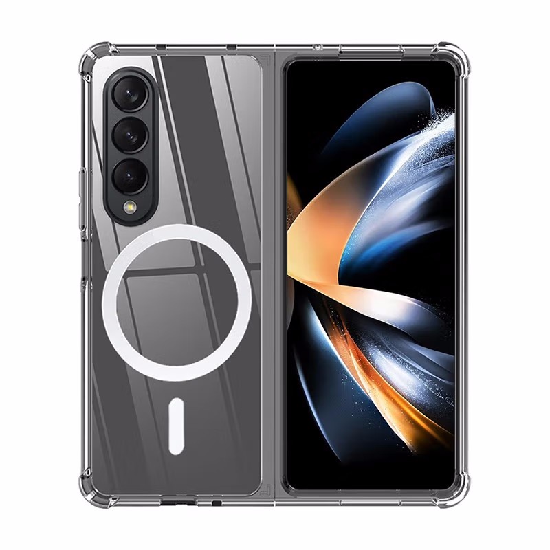 Ốp Điện Thoại Trong Suốt Từ Tính Chống Rơi Cho Samsung Galaxy Z Fold4 Z Fold3 New MagSafe Z Fold 3 Z Fold 4