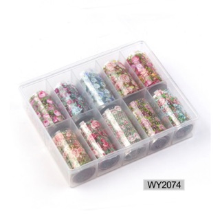 Foil hoạ tiết trang trí móng - Set 10 cuộn