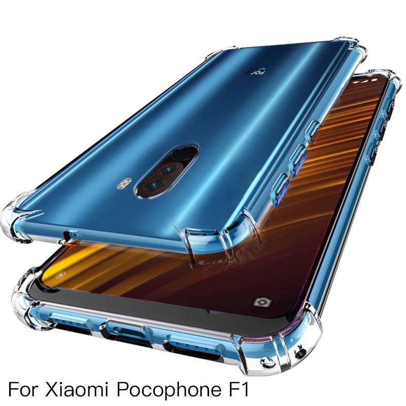 Ốp điện thoại bằng TPU trong suốt, có túi khí chống sốc cho Xiaomi Poco F1 / Black Shark