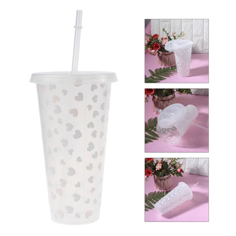 Cốc Uống Nước Lạnh 25oz Có Nắp Và Ống Hút Thay Đổi Màu Sắc Phong Cách Giáng Sinh Dành Cho Người Lớn Và Trẻ Em