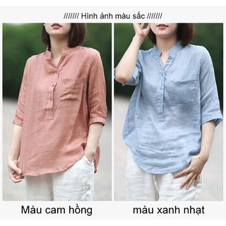 Áo Sơ Mi Nữ Tay Lửng Thời Trang Hàn Quốc