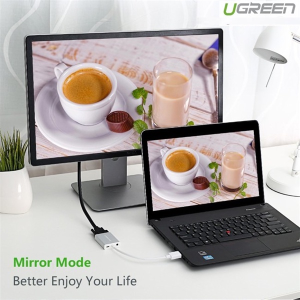 Cáp Chuyển HDMI Sang VGA UGREEN 40212 Có Audio - Hàng Chính Hãng