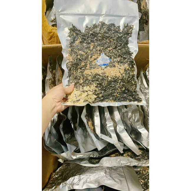 Rong biển cháy tỏi hút chân không túi 1 kg