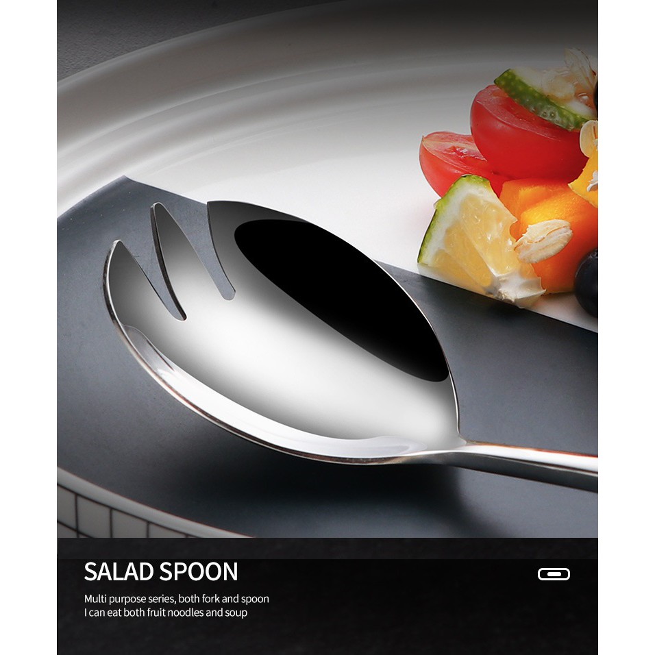 Thìa muỗng trộn salad inox 304 cao cấp