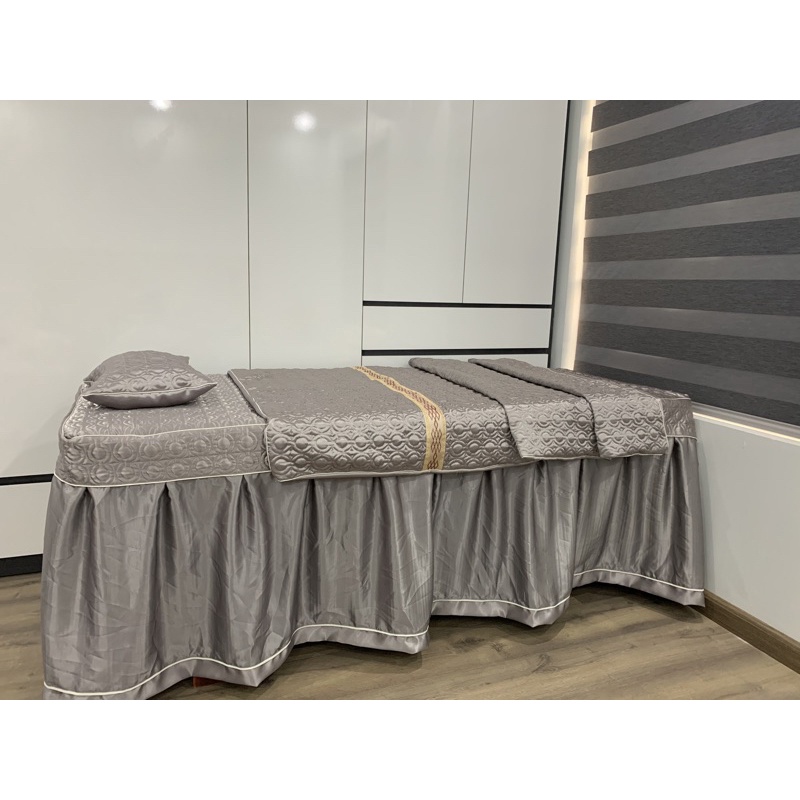 Ga/ Drap giường spa, phun xăm, nail mi chất phi lụa chần bông cực sang chảnh