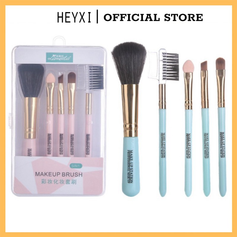 Hộp cọ trang điểm 5 món Set cọ trang điểm Lameila LL0780