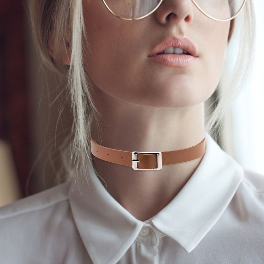 Vòng cổ Choker giả da kiểu dáng cá tính