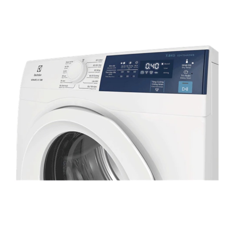 Máy Sấy Thông Hơi Electrolux 7.5 kg EDV754H3WB - Hygienic Care Diệt Khuẩn - Khoá An Toàn