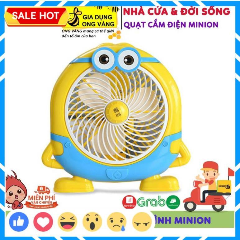 Quạt Mini Để Bàn Cắm Điện Hình Minion Cực Dễ Thương, Thích Hợp Để Bàn Học, Bàn Làm Việc Cho Mùa Hè 2021