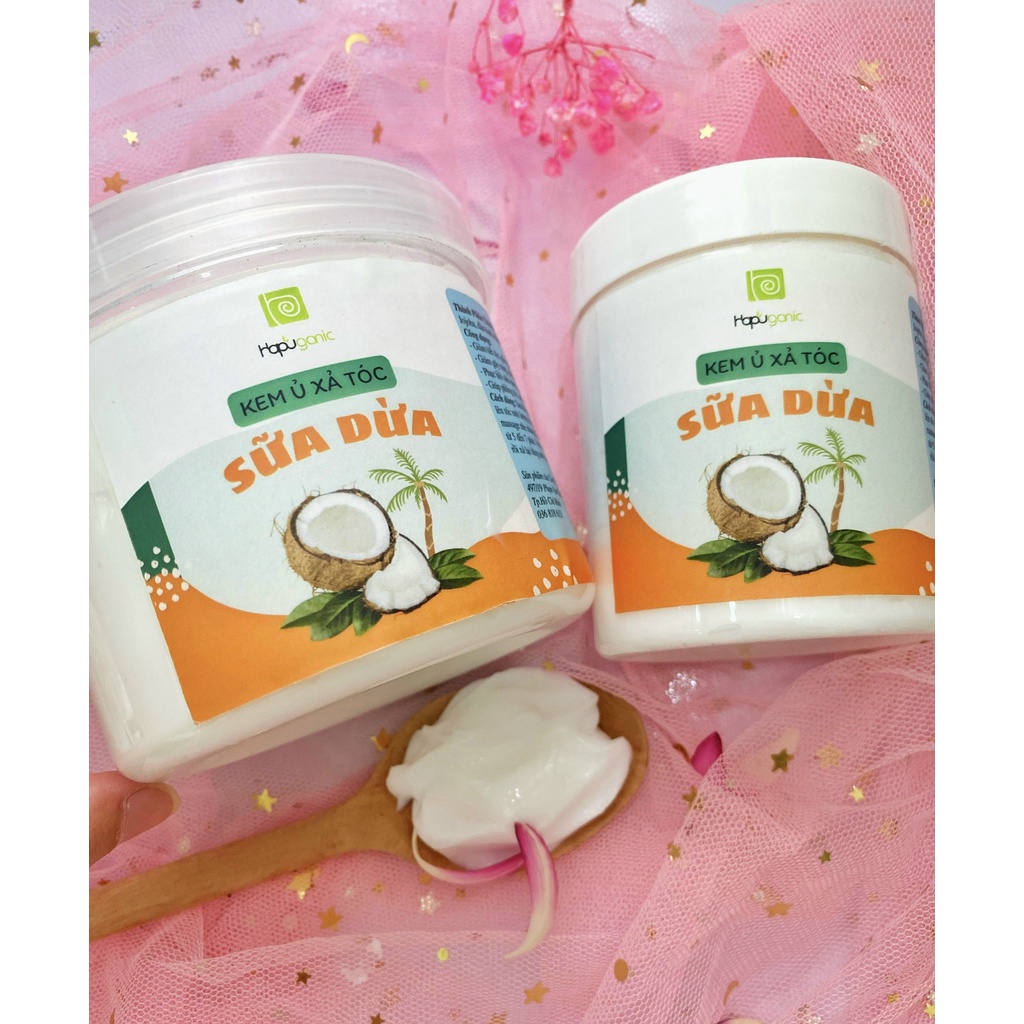 Ủ Xả Tóc Sữa Dừa Hapu Organic giảm rụng, mềm mượt tóc