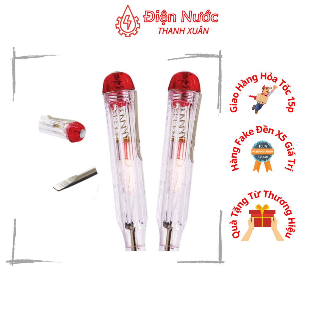 Bút Thử Điện Đầu Dẹp, Bút Kiểm Tra Điện Áp Cao Cấp, Đèn Báo Dòng Điện An Toàn 9019