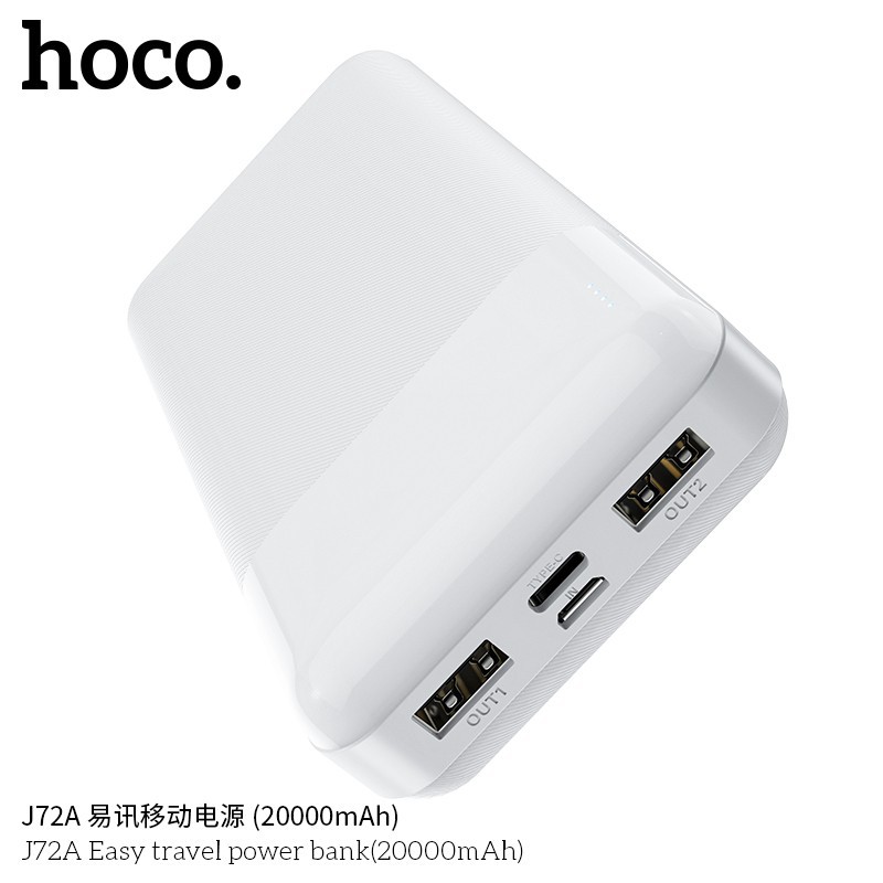 Pin sạc dự phòng Hoco J72A Easy travel 20000mAh 2 cổng Input/Output max 2A - Hãng phân phối chính thức