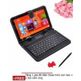 Bao da kiêm bàn phím 7 inch cho điện thoại/ máy tính bảng (Đen) tặng 1 bút cảm ứng mã HK263