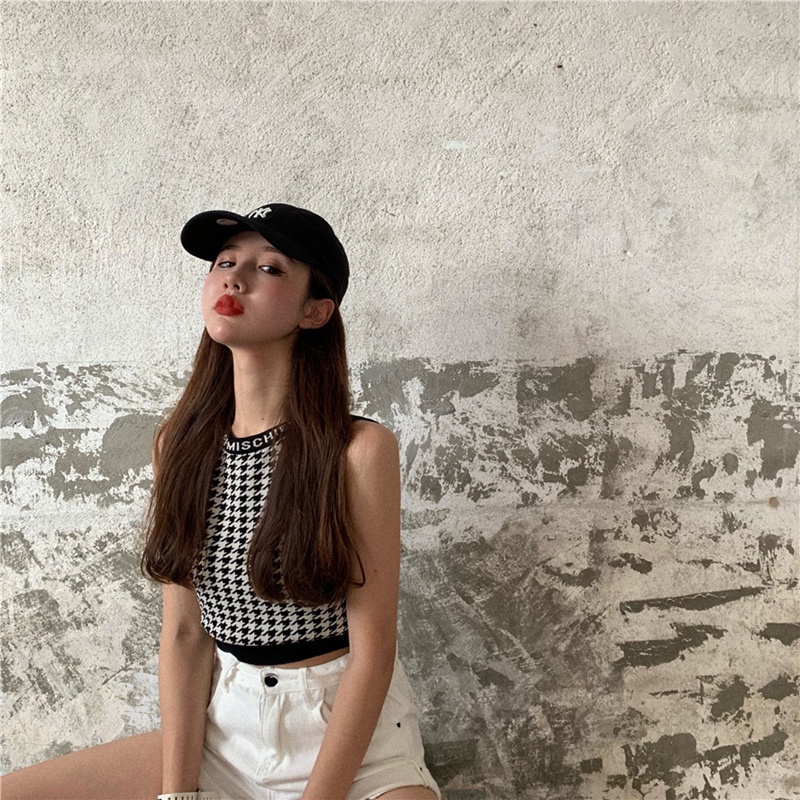 SUXI Áo croptop không tay thiết kế mới thời trang theo phong cách hàn quốc nữ tính