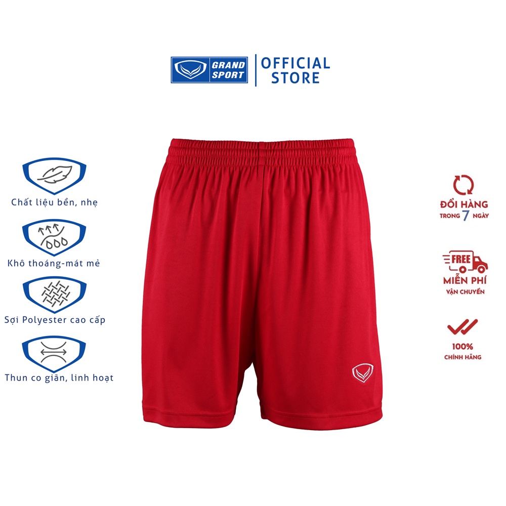 Quần Bóng Đá Grand Sport Đỏ thun polyester co giãn siêu nhẹ thoáng mát siêu bền