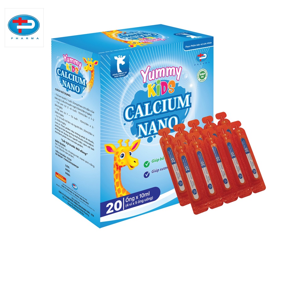 Siro Giúp Tăng Chiều Cao TÂM PHÚC PHARMA Yummy Kids Calcium Nano Bổ Sung Caxi Vitamin D3 Cho Xương Và Răng Chắc Khoẻ