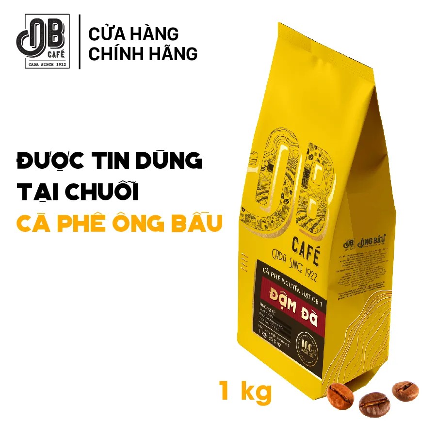 Ông Bầu Cà Phê Nguyên Hạt OB1 Đậm Đà Túi 1kg