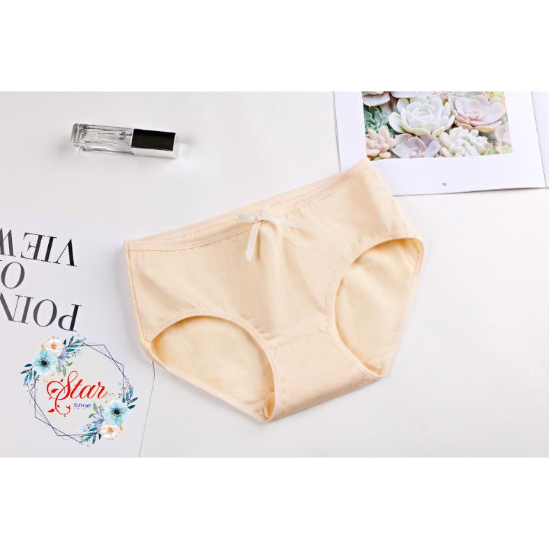Quần Lót Nữ Cotton Nơ Bông Eo Thấp F01