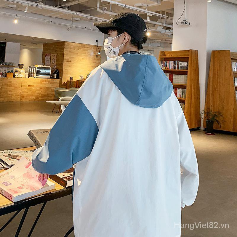 Áo Khoác Hoodie Dáng Rộng Plus Size Phong Cách Nhật Hàn Thời Trang Xuân Thu Cho Nam 2021